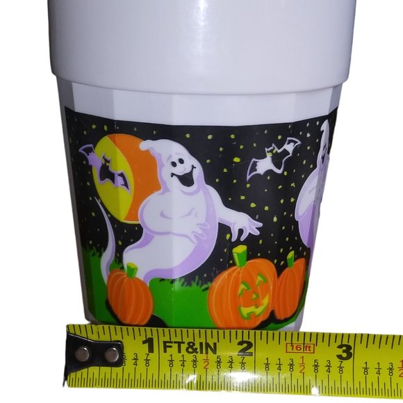 Vintage Plastic Halloween Tumbler Cup Lot of 4 Ghosts and Pumpkin Cups amscan - Picture 9 of 9